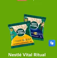 01 unidade de Vital Ritual Matinal Sem Sabor ou Vital Ritual Noturno Baunilha 40g – Amostra Grátis Nestle