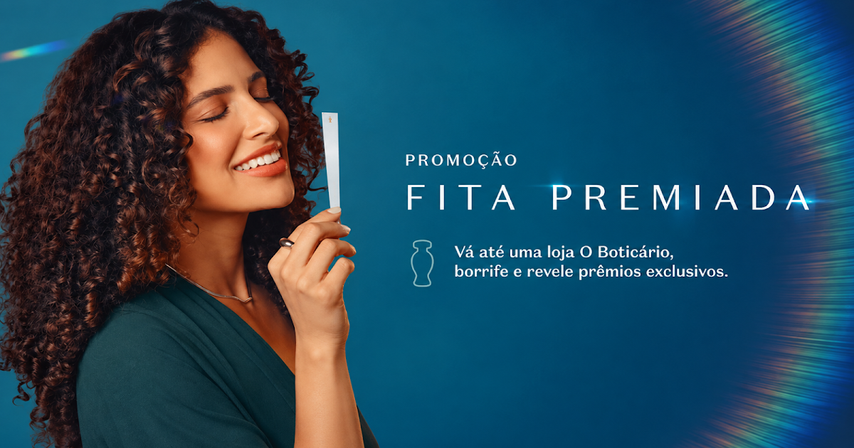 O Boticário libera ação com 300 mil fitas premiadas que dá brindes e mini perfumes na hora