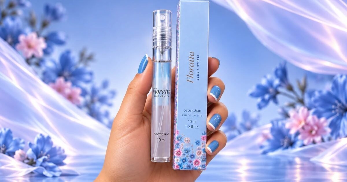 O Boticário Floratta Blue Crystal miniatura de 10 ml em campanha de distribuição gratuita
