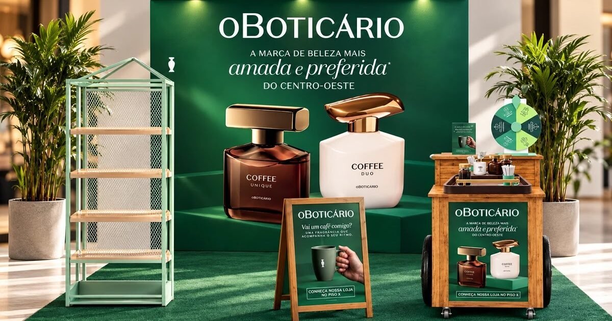 O Boticário apresenta experiência com perfumes Coffee durante o Café Fest no Goiânia Shopping