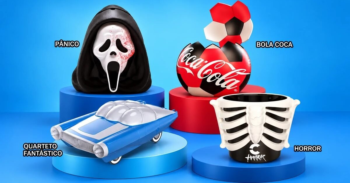 Cinépolis reúne baldes de pipoca, copos e itens colecionáveis de personagens famosos para o Mês das Crianças