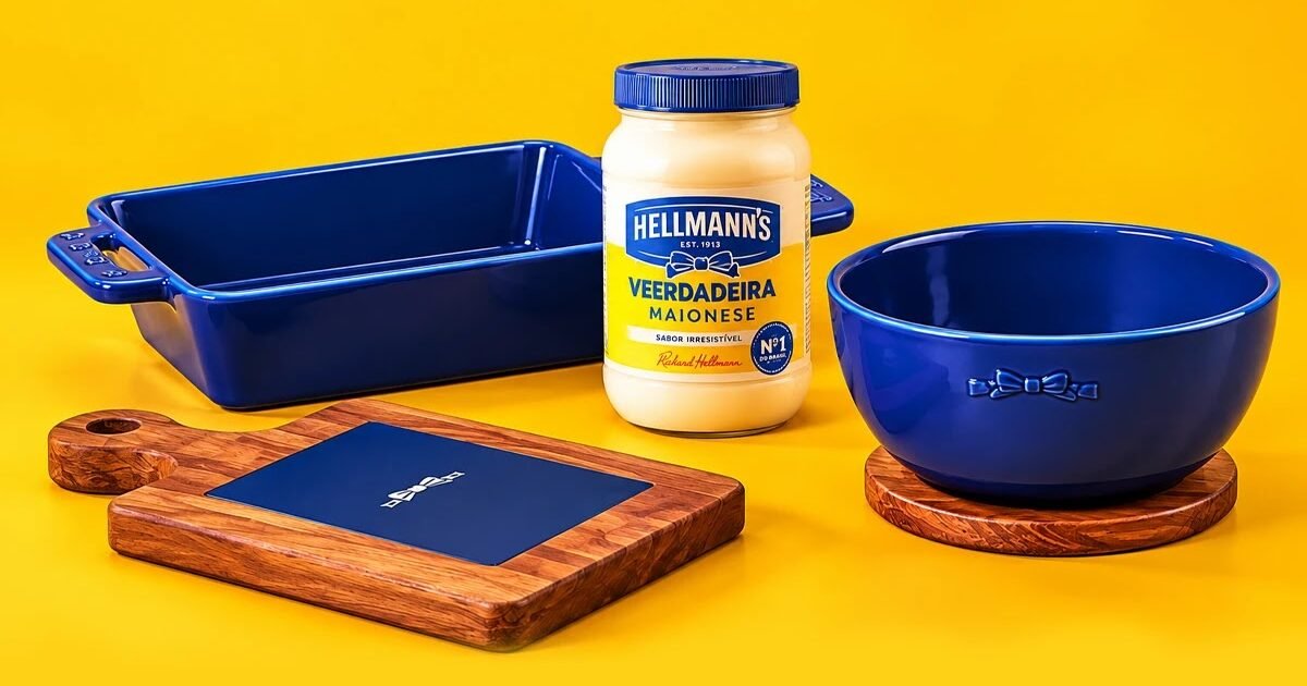 Promoção Hellmann’s de fim de ano com brindes colecionáveis para renovar os acessórios da cozinha