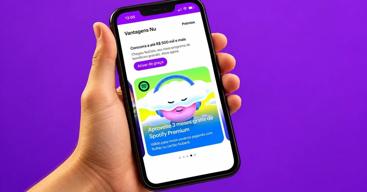 Nubank oferece três meses de Spotify Premium grátis para clientes elegíveis
